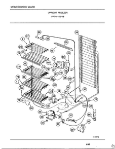 Upright Freezer Page 5 Diagram and Parts List for 46159B  Frigidaire Freezer