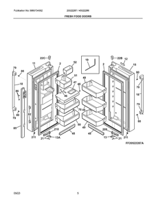 Part Location Diagram of 5304530952 Frigidaire DOOR BIN
