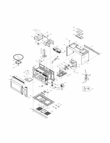 Oven,cabinet Diagram and Parts List for 79080354310  Kenmore Microwave