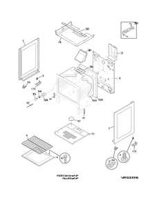 Body Diagram and Parts List for FFGF3011RSC  Frigidaire Range