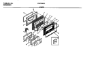 DOOR Diagram and Parts List for FGF374CCSA  Frigidaire Range