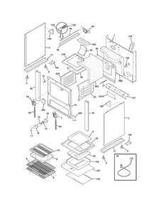 Body Diagram and Parts List for FPGF3685LSB  Frigidaire Range