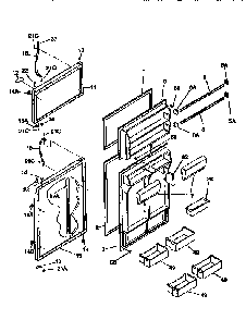 Door Diagram and Parts List for FRT21TN0D3  Frigidaire Refrigerator