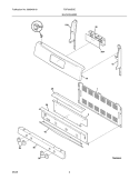 BACKGUARD Diagram and Parts List for FGF366DCE  Frigidaire Range