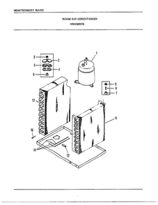 Room Air Conditioner Page 5 Diagram and Parts List for 5057B  Frigidaire Air Conditioner