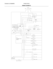 Wiring Schematic Diagram and Parts List for FFHS2311PFHA  Frigidaire Refrigerator