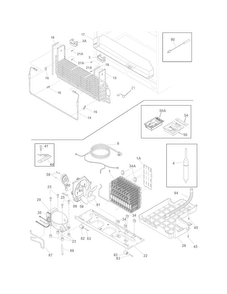 Cooling System Diagram and Parts List for FPHF2399MF6  Frigidaire Refrigerator