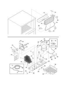 System Diagram and Parts List for FFHI2126LK5  Frigidaire Refrigerator