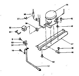 Refrigeration Unit Parts Diagram and Parts List for 5648912821  Kenmore Refrigerator