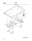 MAINTOP Diagram and Parts List for PLEF489CCC  Frigidaire Range