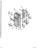 FREEZER DOOR PANELS Diagram and Parts List for UF13DL1  Frigidaire Freezer