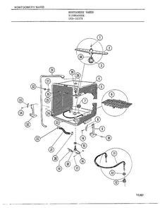 Dishwasher Page 7 Diagram and Parts List for 1037B  Frigidaire Dishwasher
