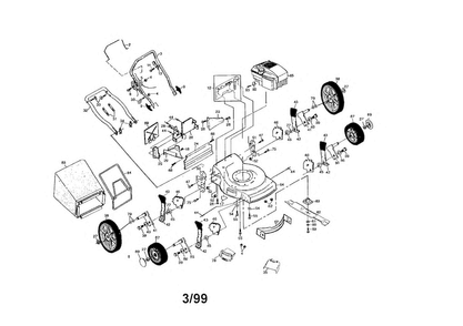 Part Location Diagram of 163594 Frigidaire Lawn mower housing