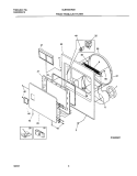 FRNT PNL, DOOR Diagram and Parts List for GLER331AS0  Frigidaire Dryer