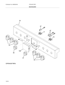 Part Location Diagram of 808843105 Frigidaire POTENTIOMETER