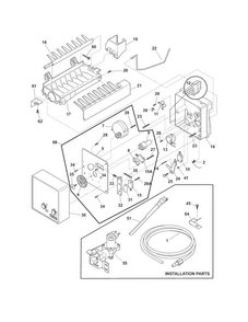Ice Maker Diagram and Parts List for FFTI2126NK4  Frigidaire Refrigerator
