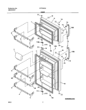 DOOR Diagram and Parts List for FRT18C5AW4  Frigidaire Refrigerator