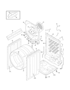 Cabinet/drum Diagram and Parts List for 41791122310  Kenmore Dryer
