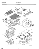SHELVES Diagram and Parts List for FRT18QRHW0  Frigidaire Refrigerator
