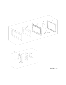 Control Panel,door,miscellaneous Diagram and Parts List for MWV150KBB  Uni Microwave
