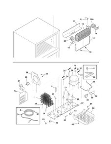 System Diagram and Parts List for CFHT1843PS2  Frigidaire Refrigerator