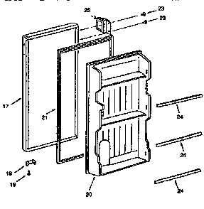 Part Location Diagram of 300307 Maytag Refrigerator door hinge screw