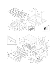 Top/drawer Diagram and Parts List for EW30DS65GS9  Electrolux Range