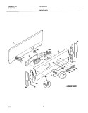 BACKGUARD Diagram and Parts List for FEF402BWA  Frigidaire Range