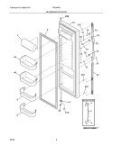 REFRIGERATOR DOOR Diagram and Parts List for FRS3HR5JMB1  Frigidaire Refrigerator