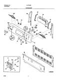 BACKGUARD Diagram and Parts List for GLEF396CSA  Frigidaire Range