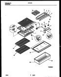 SHELVES AND SUPPORTS Diagram and Parts List for RT151TCW0  Frigidaire Refrigerator