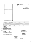 COVER Diagram and Parts List for FRT18G3AQ2  Frigidaire Refrigerator