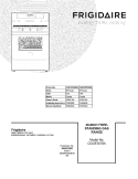 COVER Diagram and Parts List for CGGF3076KBG  Frigidaire Range