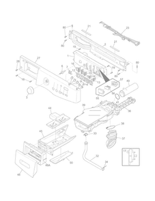 Control Panel Diagram and Parts List for FAFW3001LW3  Frigidaire Washer