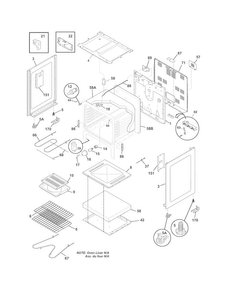 Body Diagram and Parts List for FFEF3015LSM  Frigidaire Range