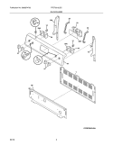 BACKGUARD Diagram and Parts List for FFEF3012LSC  Frigidaire Range