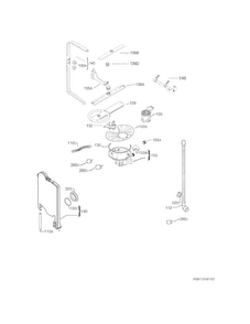 Wash System Diagram and Parts List for FPID2497RF0A  Frigidaire Dishwasher