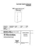 COVER Diagram and Parts List for FFU12K1CW1  Frigidaire Freezer