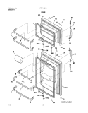 DOORS Diagram and Parts List for FRT14G4BQ0  Frigidaire Refrigerator