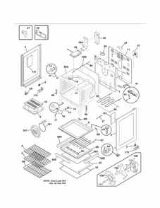 Body Diagram and Parts List for 79092803016  Kenmore Range