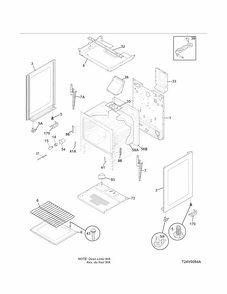 Body Diagram and Parts List for 79073033311  Kenmore Range