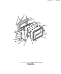 OVEN DOOR, PANELS Diagram and Parts List for REG77BCB1  Frigidaire Wall Oven