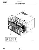 CABINET FRONT AND WRAPPER Diagram and Parts List for WAH074Y7T1  Frigidaire Air Conditioner