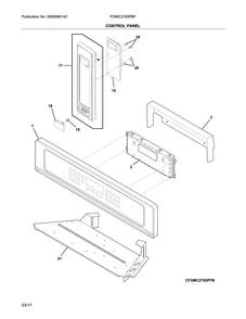 Control Panel Diagram and Parts List for FGMC2765PBF  Frigidaire Microwave Oven Combo