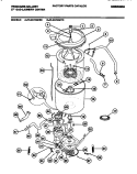 WASHER MOTOR, TUB Diagram and Parts List for FLSG72GCT0  Frigidaire Washer Dryer Combo
