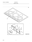 CONTROL PANEL Diagram and Parts List for E36EC70FSS3  Electrolux Cooktop