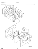 DOOR Diagram and Parts List for FES388WGCF  Frigidaire Range
