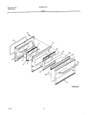 DOOR Diagram and Parts List for FEF366CJSA  Frigidaire Range