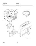 DISPENSER Diagram and Parts List for FRS23W3AW6  Frigidaire Refrigerator