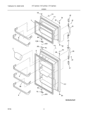 DOOR Diagram and Parts List for FRT18KP5DK0  Frigidaire Refrigerator